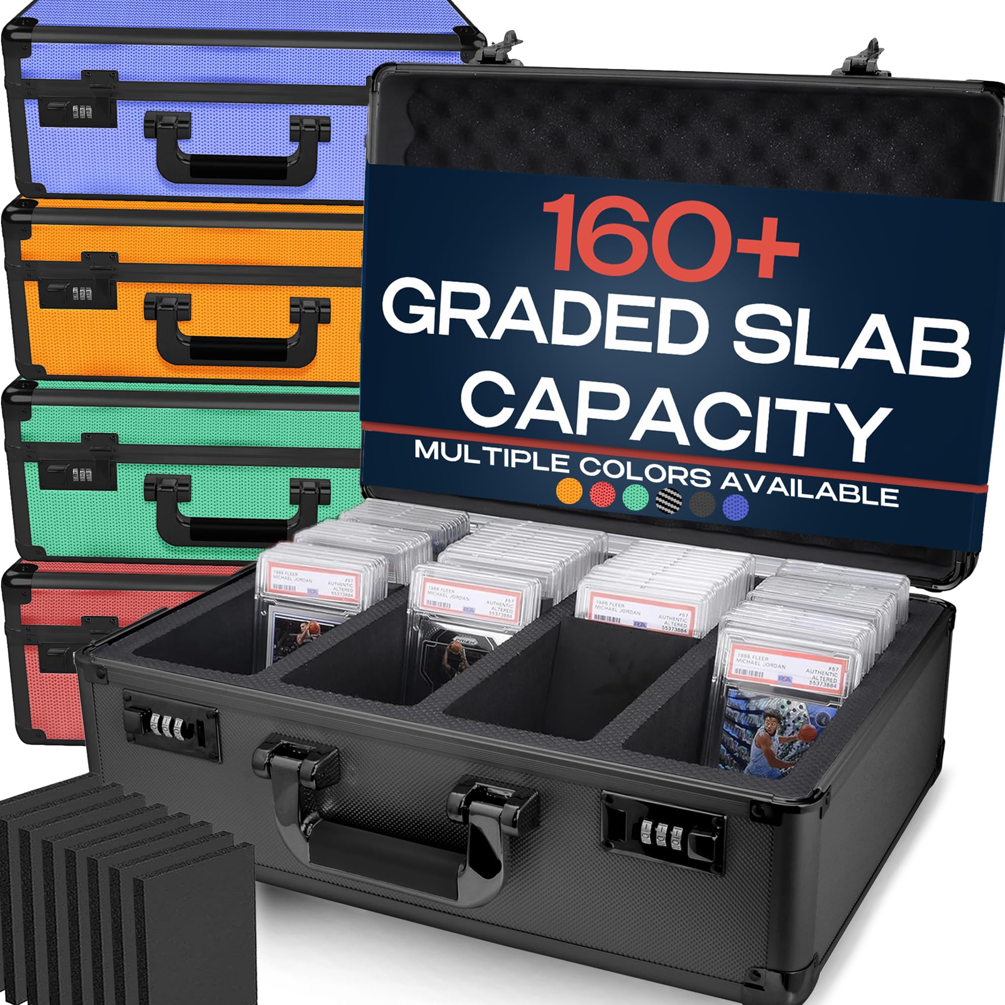 Amazon.com: VALUN 160+ 4 ROW Graded Card Storage Box; Durable